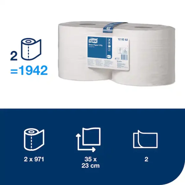 Tork Basic Paper W1/W2 P/2 - 129262 - Image 2
