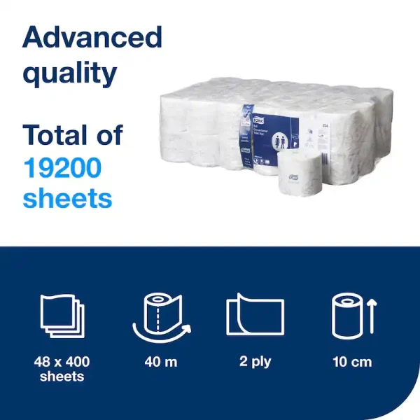 Tork Soft Conventional Toilet Roll T4 C/48 - 000234 - Image 2