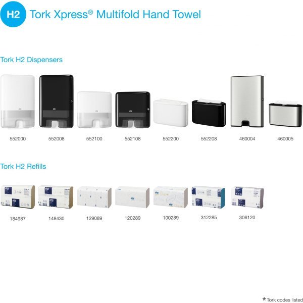 Tork Xpress Multifold Hand Towel Dispenser H2 White - 552000