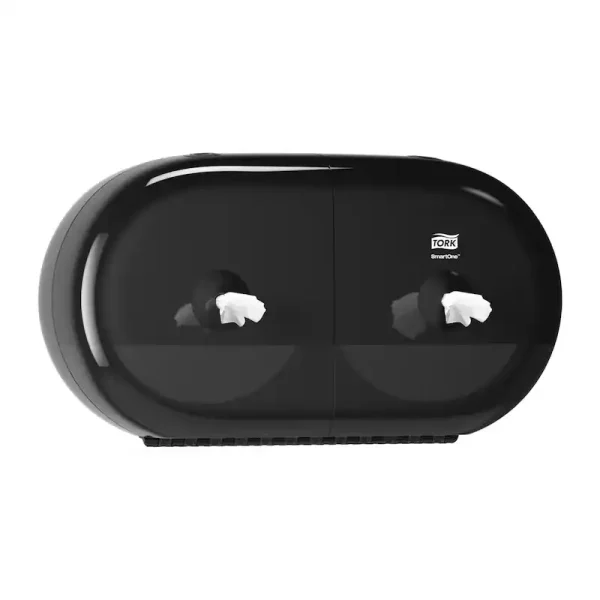 Tork SmartOne Twin Mini Toilet Roll Dispenser T9 Black - 682008