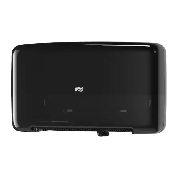 Tork Twin Mini Jumbo Toilet Roll Dispenser T2 Black - 555508 - Image 6