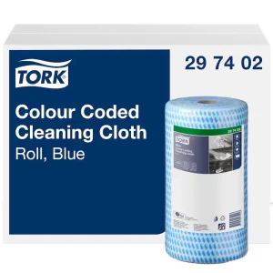 Tork Blue Heavy-Duty Colour Coded Cleaning Cloth P/4 - 297402