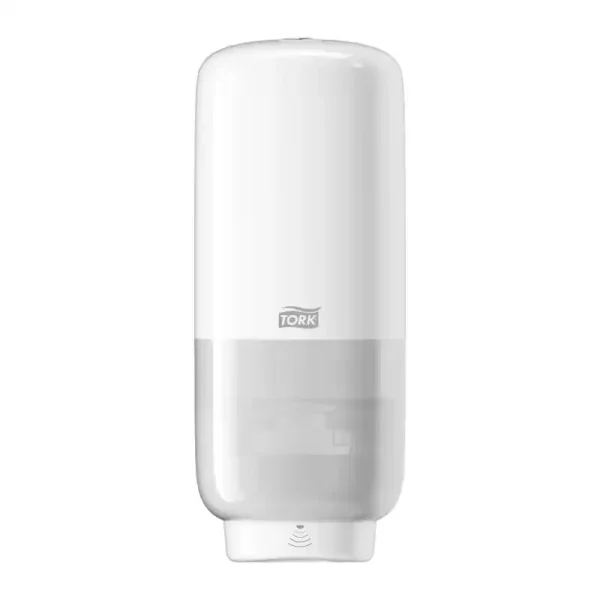Touch‑free soap dispenser White