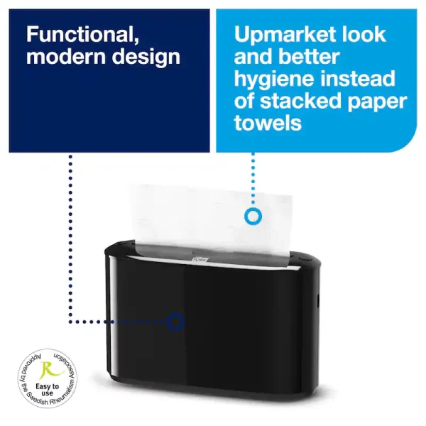 Tork Xpress Countertop Multifold Hand Towel Dispenser H2 Black - 552208 - Image 10