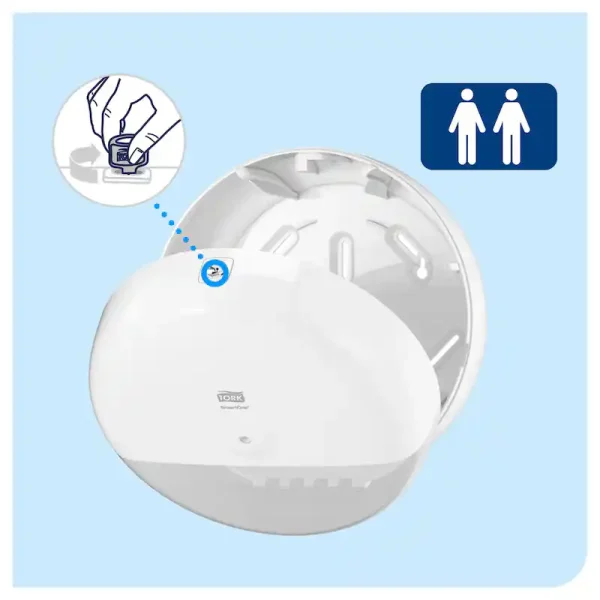 Tork SmartOne Mini Toilet Roll Dispenser T9 White - 681000 - Image 7