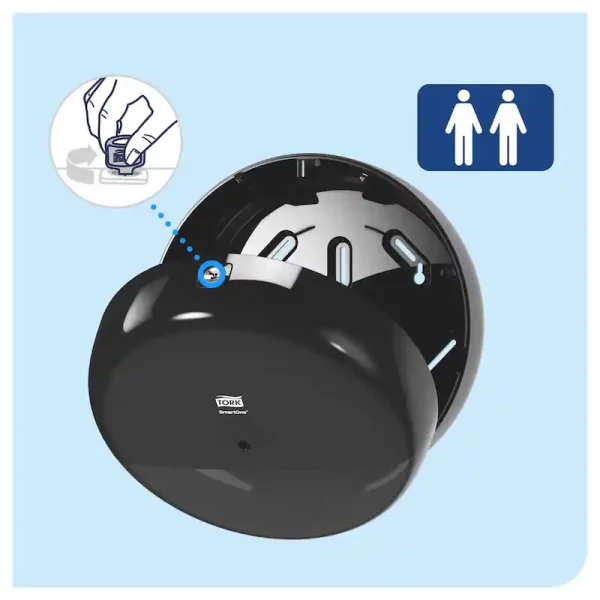 Tork SmartOne Mini Toilet Roll Dispenser T9 Black - 681008 - Image 8