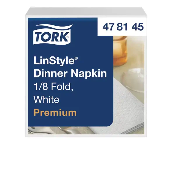 Tork Linstyle White Dinner Napkin C/12 - 478145