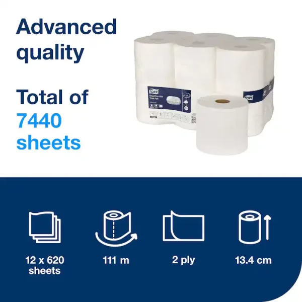 Tork SmartOne® Mini Toilet Roll 2ply Advanced T9 - 193 - Image 2