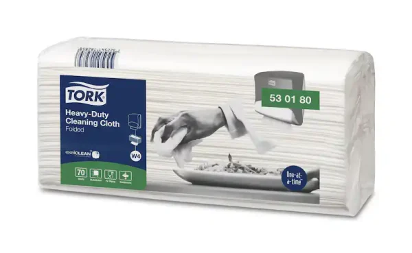 Tork Heavy-Duty Cleaning Cloth White W4 - 530180 - Image 3